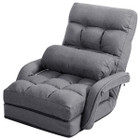 Folding Floor Armchair with Adjustable Back and Lumbar Pillow product image