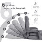 Folding Floor Armchair with Adjustable Back and Lumbar Pillow product image
