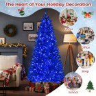 7FT Artificial Christmas Tree with Blue LED Lights product image