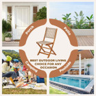 Outdoor Wooden Patio Folding Chairs (Set of 2) product image