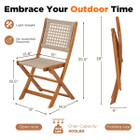 Outdoor Wooden Patio Folding Chairs (Set of 2) product image