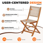 Outdoor Wooden Patio Folding Chairs (Set of 2) product image