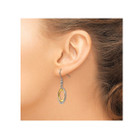 Stainless Steel Polished Oval Dangle Earrings product image