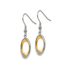 Stainless Steel Polished Oval Dangle Earrings product image