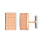 Mens Rose-Plated Rectangle Cuff Links product image