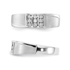 Mens 10K White Gold Ring with 1/5 Carat (ctw) Diamonds product image