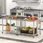 Stainless Steel Prep Table with Wheels product image