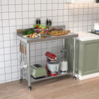 Stainless Steel Prep Table with Wheels product image