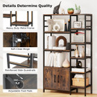 55.5" Tall Bookcase with 2-Door Cabinet Metal Frame  product image