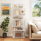 6-Tier S-Shaped Geometric Bookcase with Thickened Legs  product image