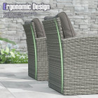 4-Piece Patio Furniture Set with 2 Rattan Chairs and Coffee Table product image