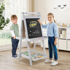 Kids' 3-in-1 Foldable Double-Sided Art Easel with Chalkboard product image