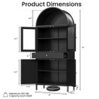 73'' Arched Metal Storage Cabinet with Doors, Drawer and Adjustable Shelves product image