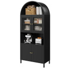 73'' Arched Metal Storage Cabinet with Doors, Drawer and Adjustable Shelves product image