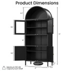 73'' Arched Metal Storage Cabinet with Doors, Drawer and Adjustable Shelves product image