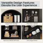 73'' Arched Metal Storage Cabinet with Doors, Drawer and Adjustable Shelves product image