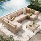 7-Piece Patio Outdoor Furniture Set with Tea Table product image