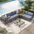 7-Piece Patio Outdoor Furniture Set with Tea Table product image