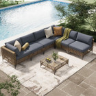 7-Piece Patio Outdoor Furniture Set with Tea Table product image