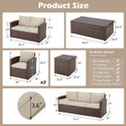 7-Piece Outdoor Patio Furniture Sets with Two Storage Boxes product image