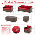 7-Piece Outdoor Patio Furniture Sets with Two Storage Boxes product image