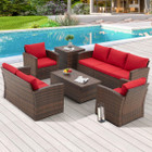7-Piece Outdoor Patio Furniture Sets with Two Storage Boxes product image