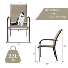 Stackable Patio Dining Chairs with Armrests (4-Pack) product image