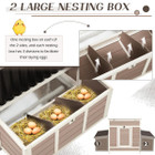 56" Large Wooden Chicken Hutch with 6 Nesting Boxes product image