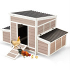 56" Large Wooden Chicken Hutch with 6 Nesting Boxes product image