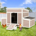 56" Large Wooden Chicken Hutch with 6 Nesting Boxes product image