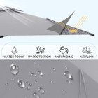 10FT Solar LED Wall Mounted Outdoor Patio Umbrella product image