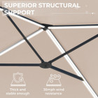 10FT Solar LED Wall Mounted Outdoor Patio Umbrella product image