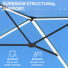 10FT Solar LED Wall Mounted Outdoor Patio Umbrella product image