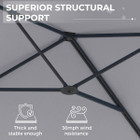 9FT Wall Mounted Outdoor Patio Umbrella product image