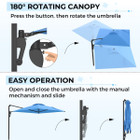 9FT Wall Mounted Outdoor Patio Umbrella product image