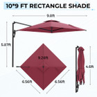 9FT Wall Mounted Outdoor Patio Umbrella product image