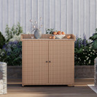 Outdoor Wicker Storage Cabinet with 2 Doors  product image