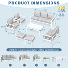 Modern Outdoor Patio Furniture Set with Coffee Table product image