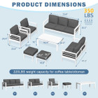 Modern Outdoor Patio Furniture Set with Coffee Table product image
