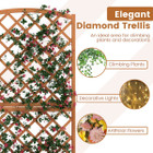 63” Wood Planter Container with Diamond Trellis, Planter Box product image