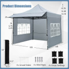 10 x 10 FT Pop up Canopy Tent with Sidewalls and Awning product image