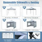 10 x 10 FT Pop up Canopy Tent with Sidewalls and Awning product image