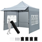 10 x 10 FT Pop up Canopy Tent with Sidewalls and Awning product image