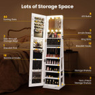 360° Swivel Jewelry Cabinet with Lighted Full Length Mirror product image