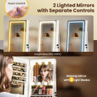360° Swivel Jewelry Cabinet with Lighted Full Length Mirror product image