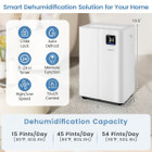  54-Pints Dehumidifier with 4L Water Tank and LED Display product image