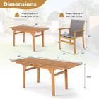 9-PieceAcacia Wood Outdoor Dining Set for 6-8  product image