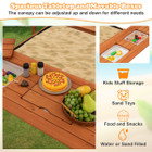 Wooden Sandbox with Lid Cover and Adjustable Canopy product image