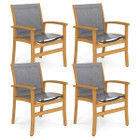 Outdoor Acacia Wood Patio Chairs with Breathable Fabric product image