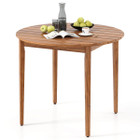 Round Outdoor Slatted Dining Table for 4   product image